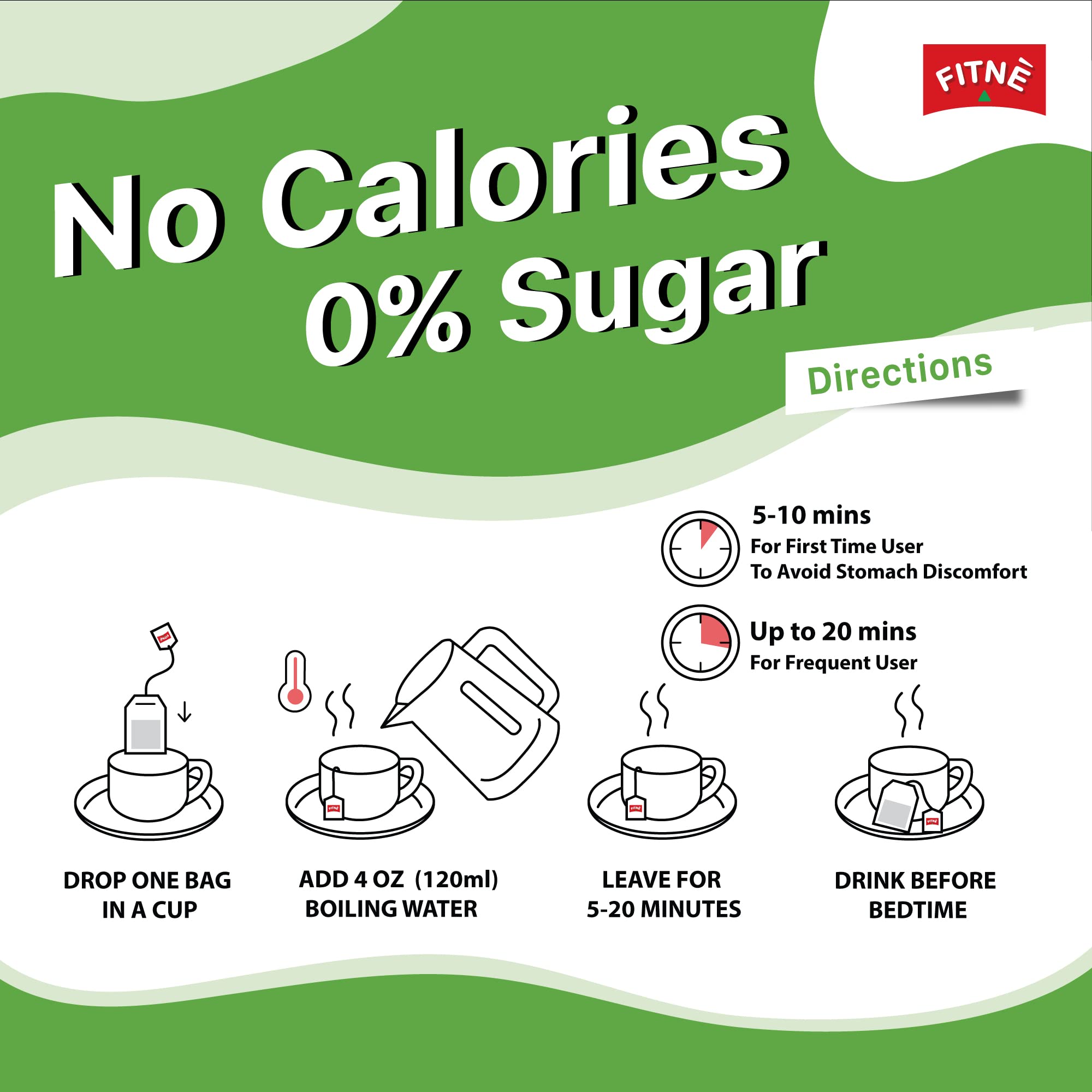 Nutrition label highlighting caffeine-free and zero calories