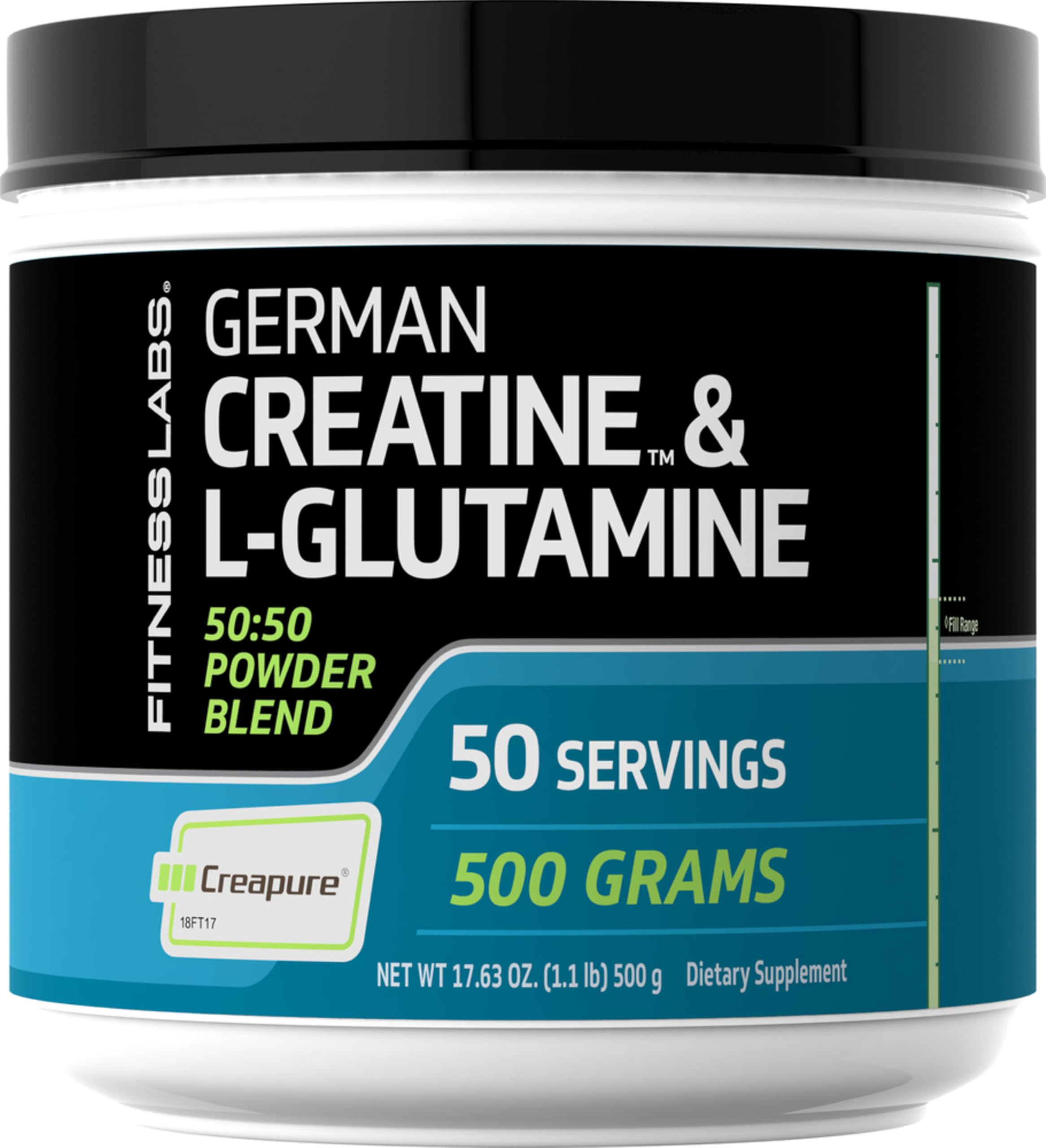 Fitness Labs German Creatine and L-Glutamine monohydrate with Creapure 1.1 lb package