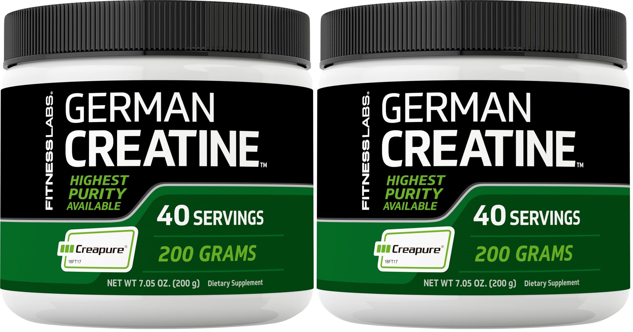 Fitness Labs German Creatine Powder bottle – front view (Pack of 2)