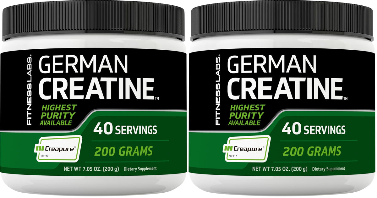 Fitness Labs German Creatine Powder bottle – front view (Pack of 2)