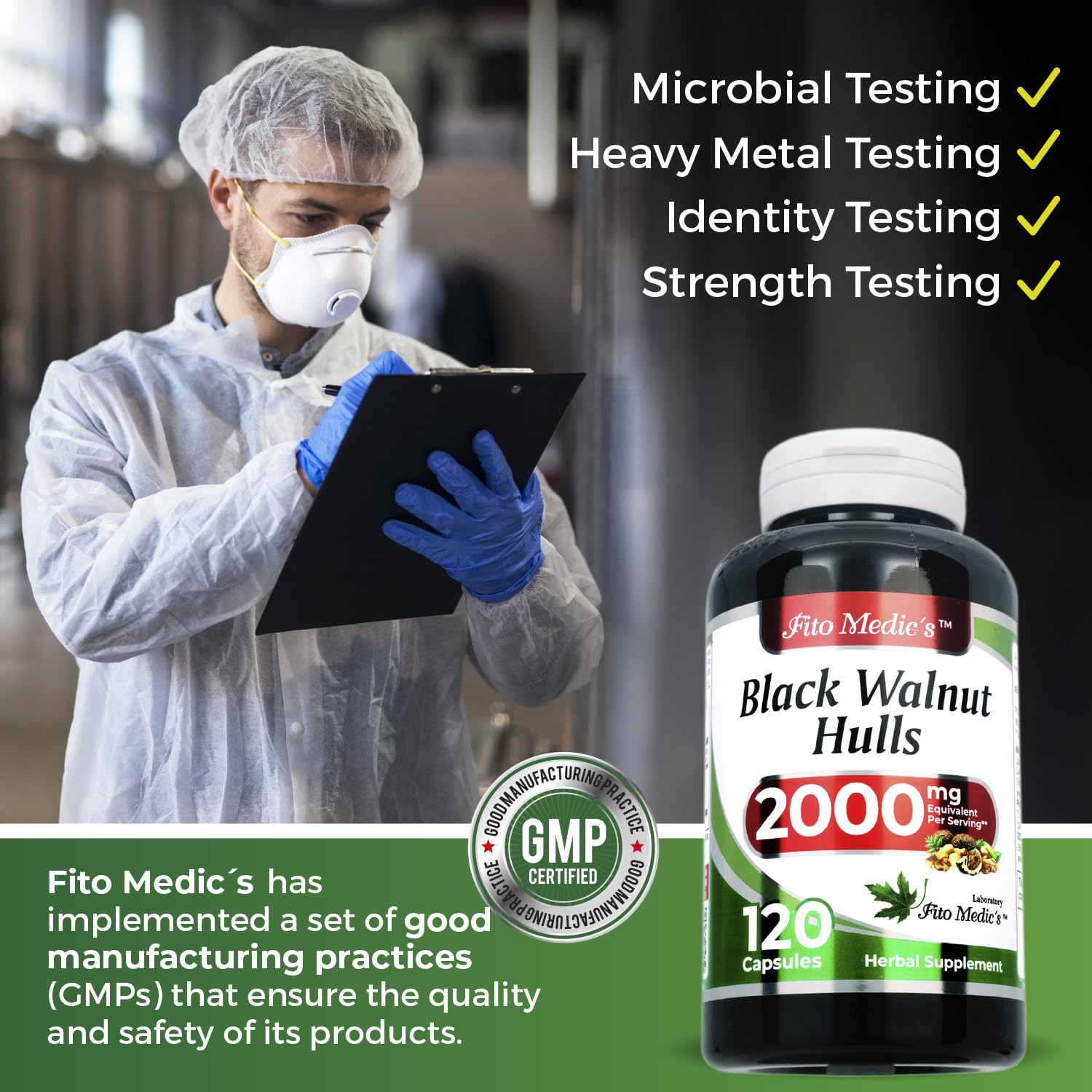 Packaging label showing 2000 mg per serving potency