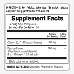 Product packaging for Fito Medic's Chrysin with Passion Flower