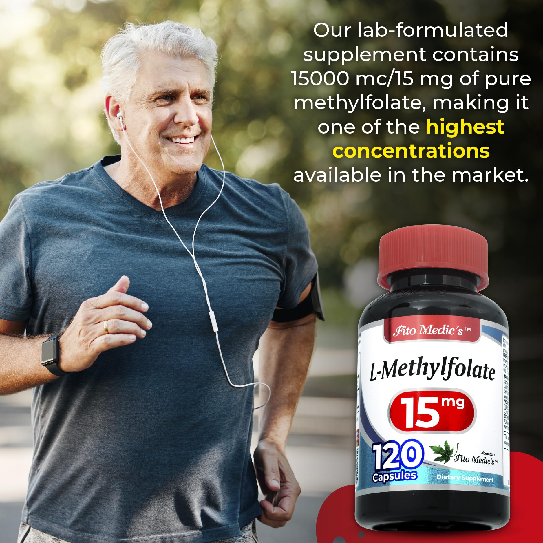 Methylfolate 15 mg per capsule, 120 capsules