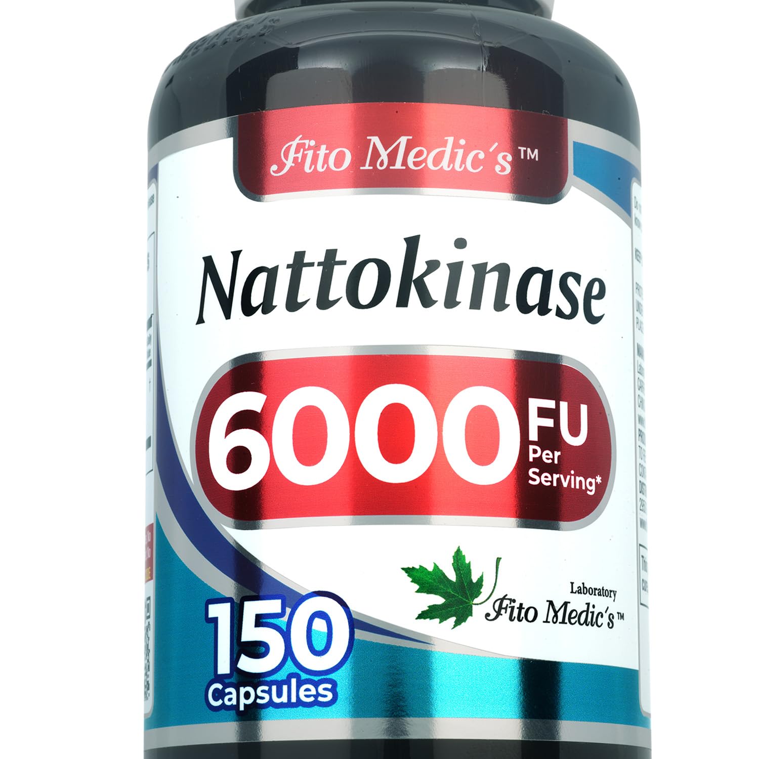 Fito Medic's Lab nattokinase bottle with 6000 FU per serving