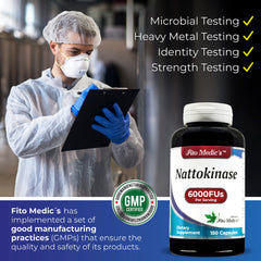 Packaging labeling of FITO MEDIC'S Lab Nattokinase 6000 FU