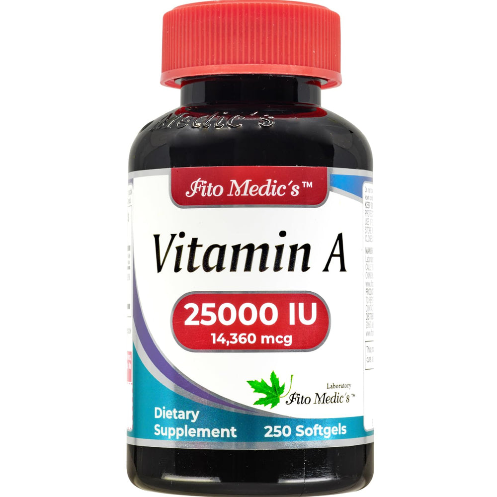 Close-up of Vitamin A 25000 IU Softgels