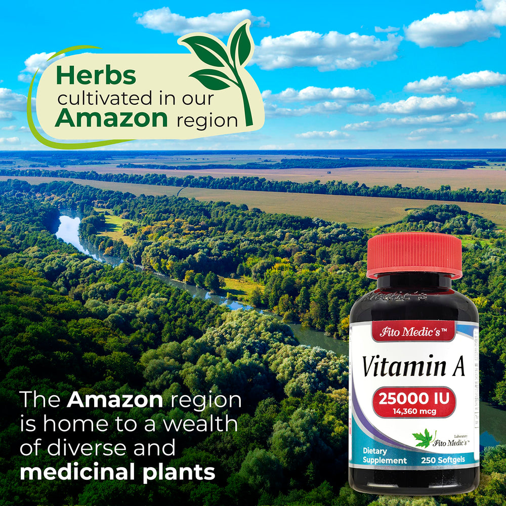 Vitamin A 25000 IU softgels with packaging