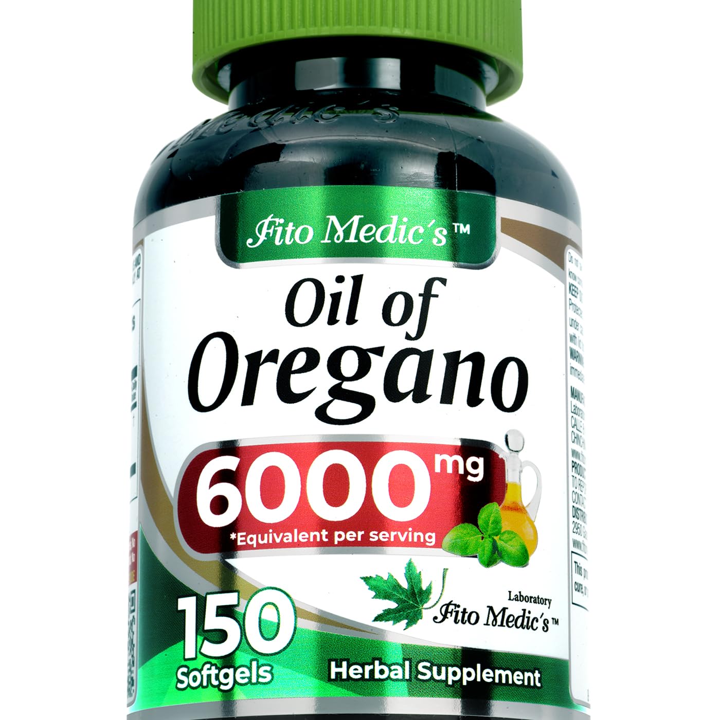 Bottle of FITO MEDIC'S Oil of Oregano Capsules with 150 count