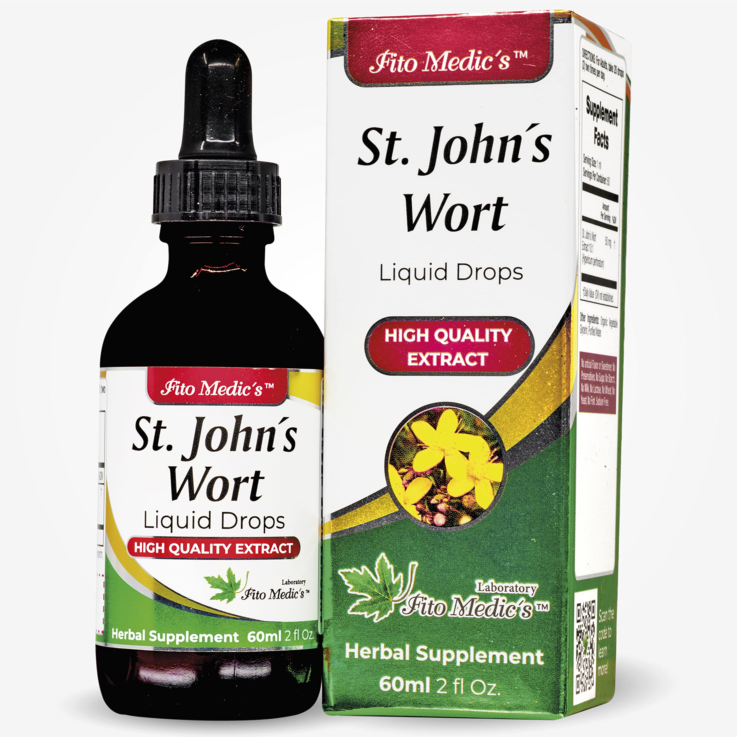 Fito Medic's St John's Wort tincture bottle - ultra high absorption, alcohol-free