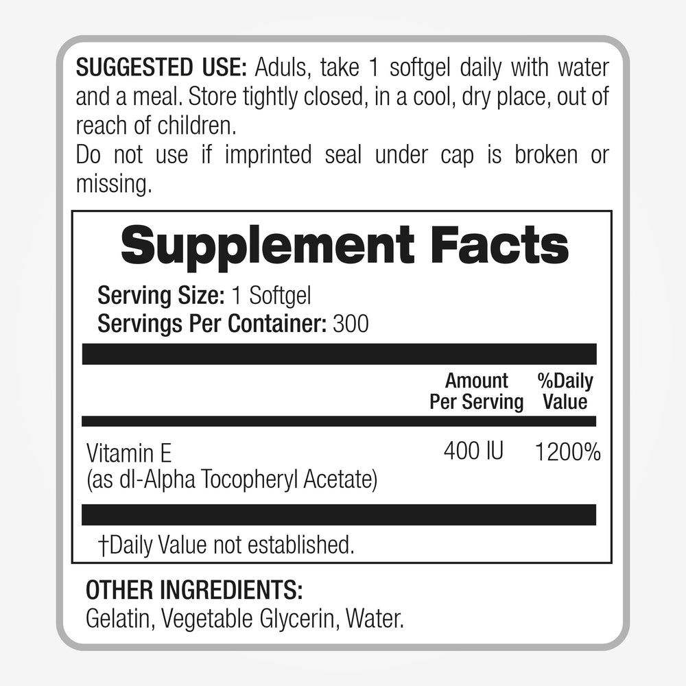 White background close-up of Vitamin E softgels