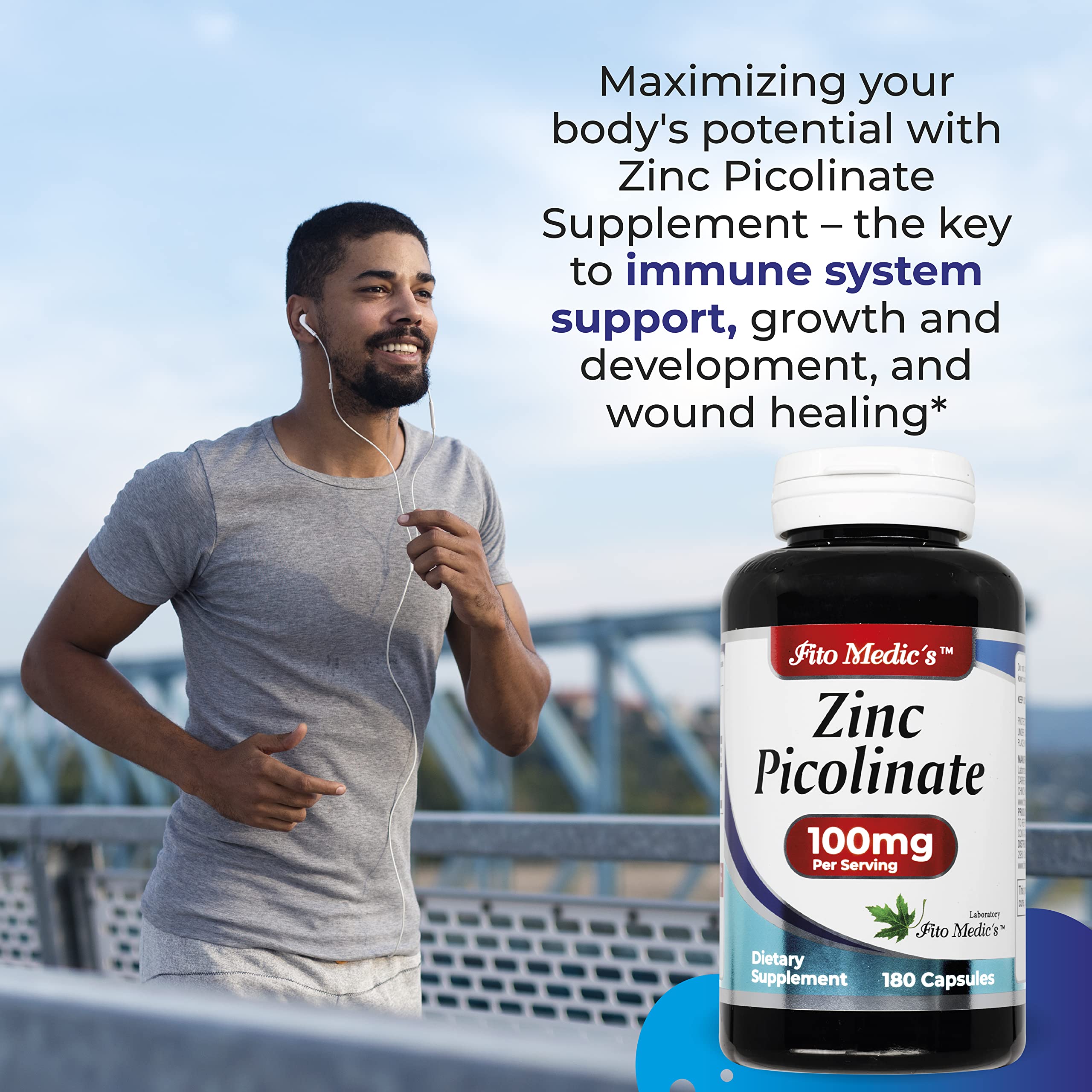 Fito Medic’s Zinc Picolinate 100mg immune support label