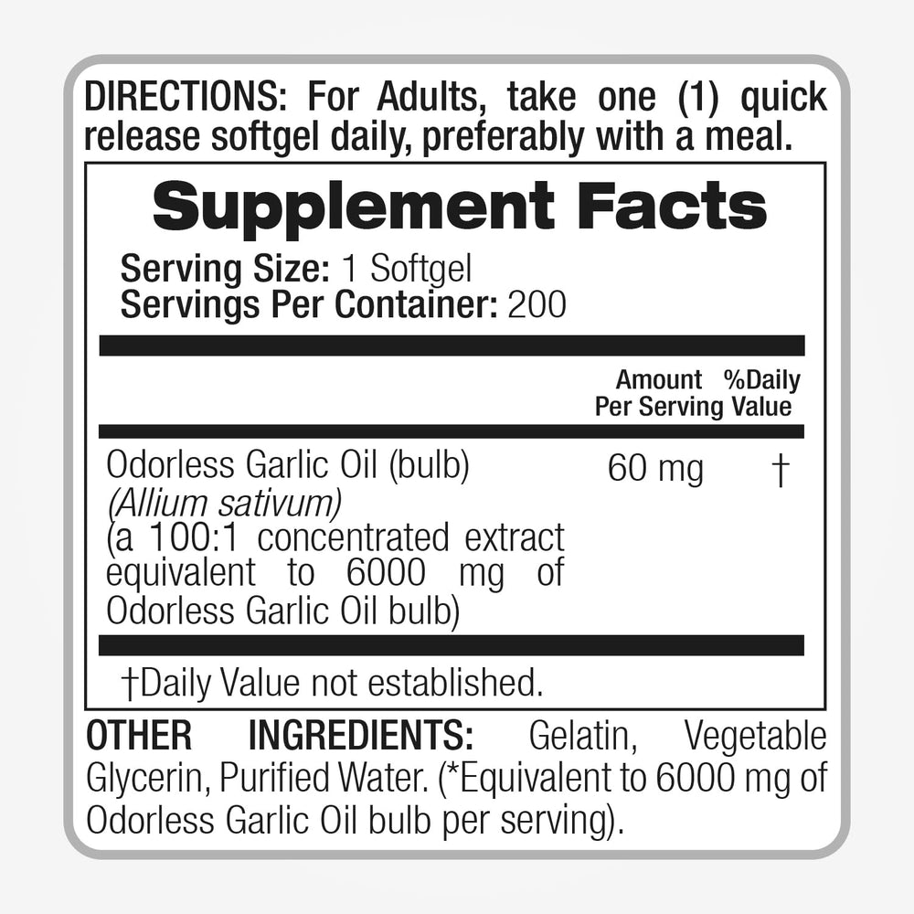 Front view of 200-softgel bottle