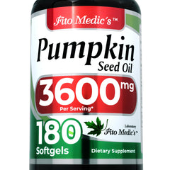 FITO MEDIC'S Lab pumpkin seed oil bottle with label
