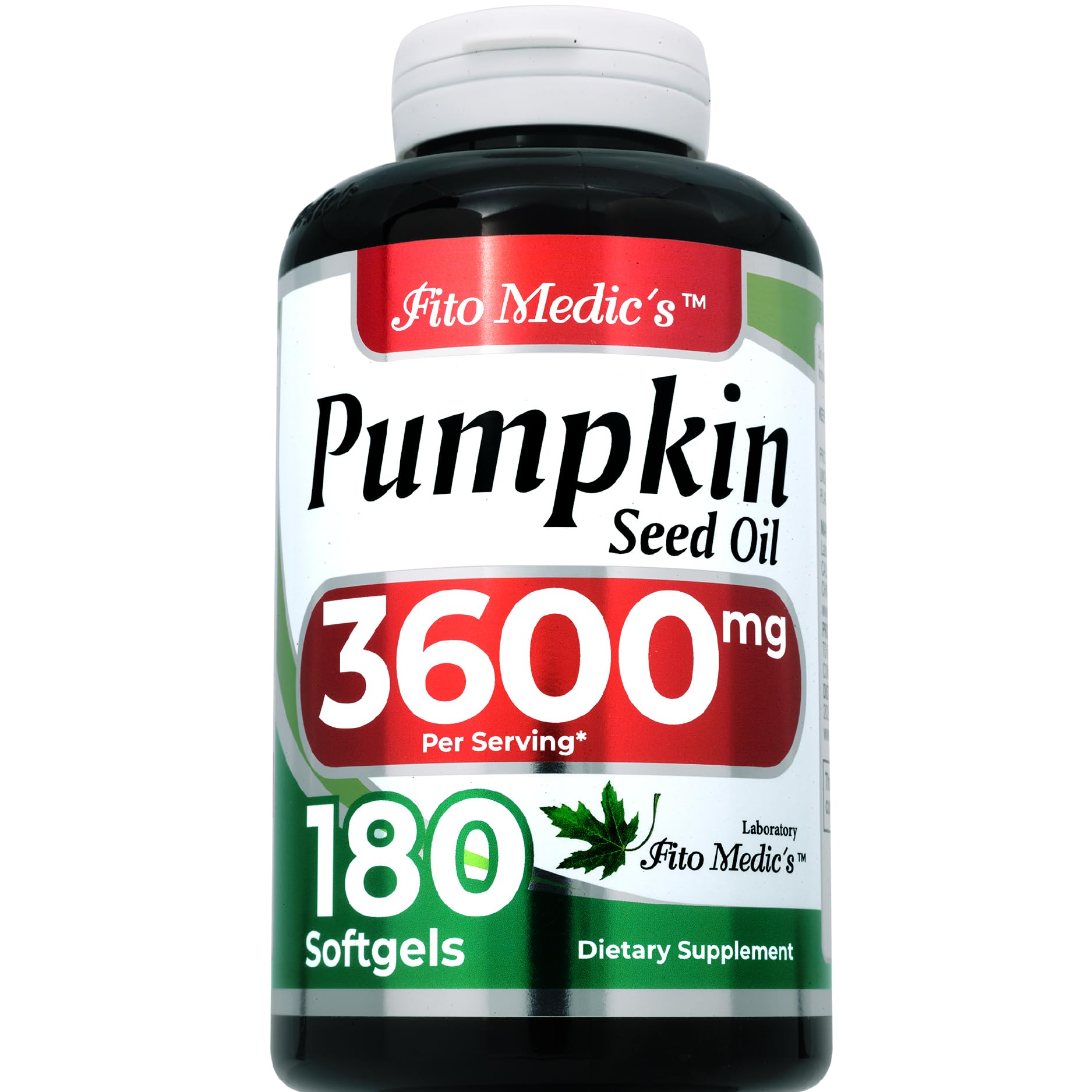 Pumpkin seed oil capsules arranged in a row