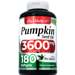 Pumpkin seed oil capsules arranged in a row