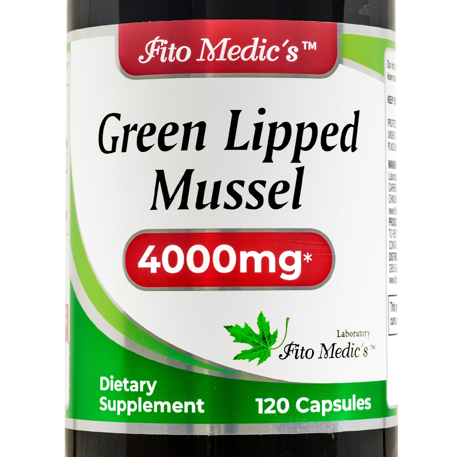 FITO MEDIC'S Green Lipped Mussel bottle and capsules