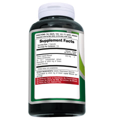 Bottle label showing 120 capsules