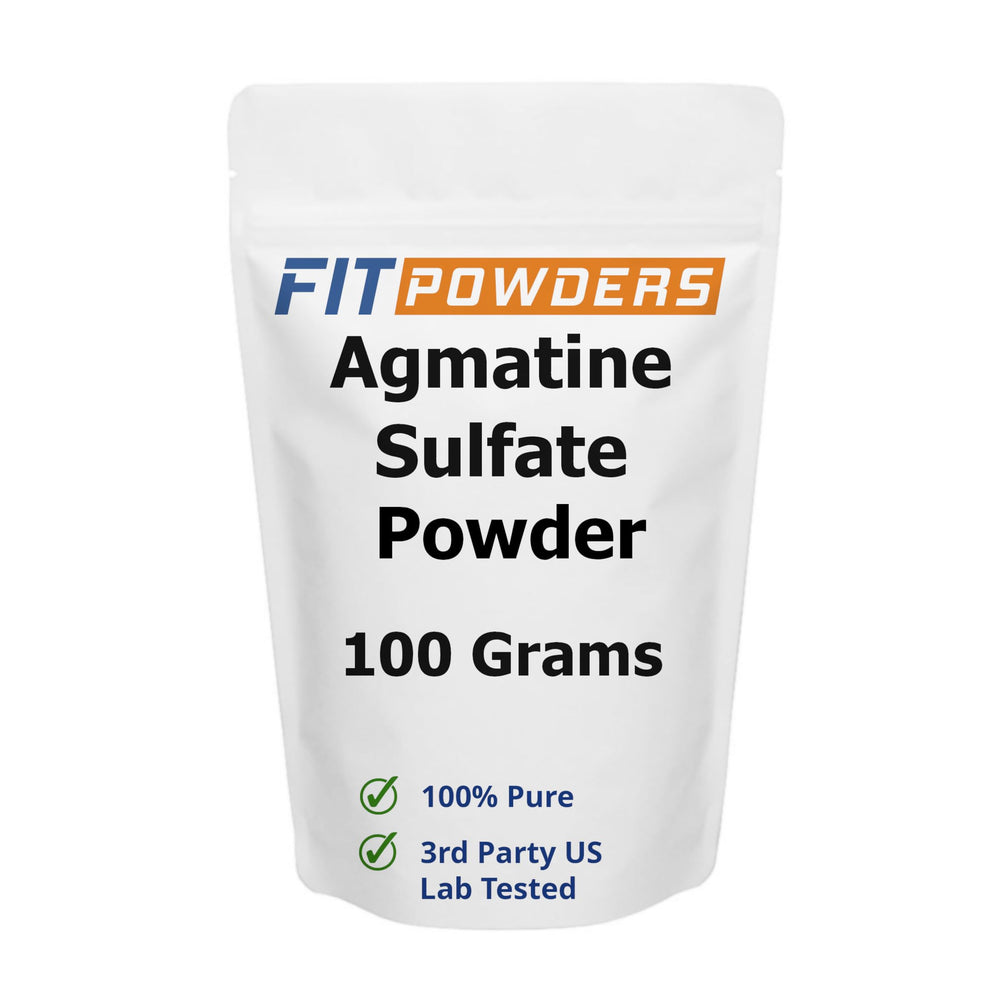 Front view of FitPowders Agmatine Sulfate Powder 100g
