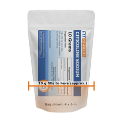 Close-up of Citicoline powder jar labeling