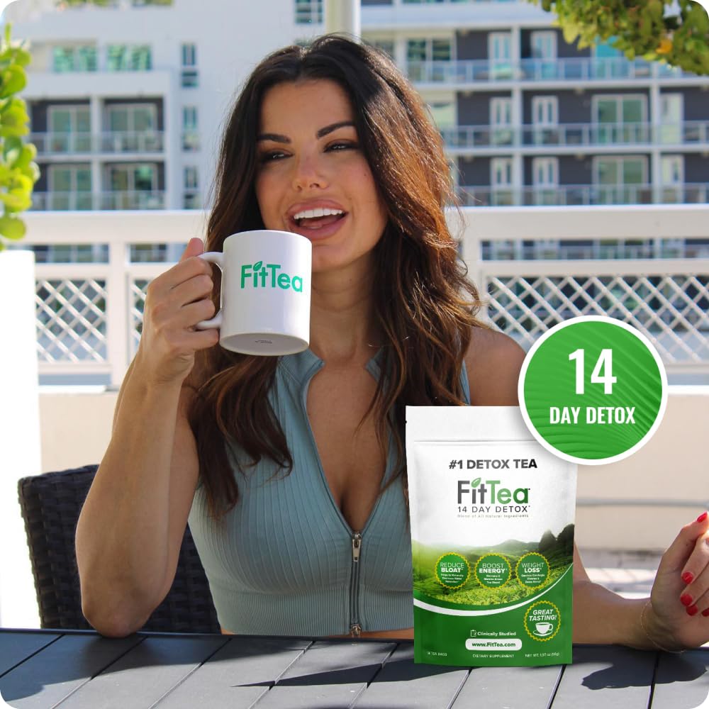 FitTea The Original detox tea brew in a cup for natural energy.