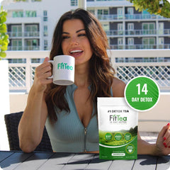 FitTea The Original detox tea brew in a cup for natural energy.