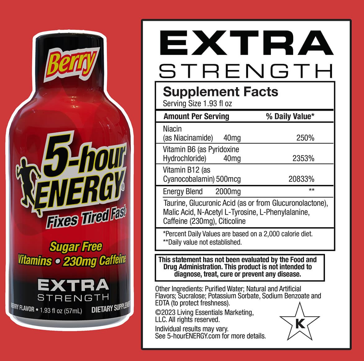 Five-hour ENERGY Extra Strength Tidal Twist shot boosts focus during busy mornings.