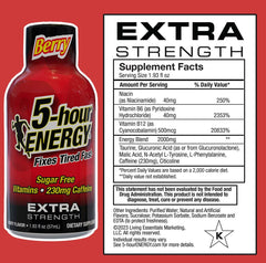 Five-hour ENERGY Extra Strength Tidal Twist shot boosts focus during busy mornings.