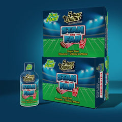 Five-hour ENERGY travel-pack energy shots tucked in a gym bag for on-the-go energy.