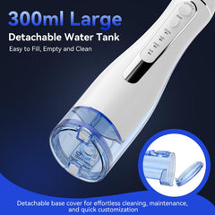 Five jet tips included with water flosser for targeted cleaning