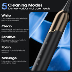 Five cleaning modes: Whitening, Clean, Sensitive, Polish, Massage