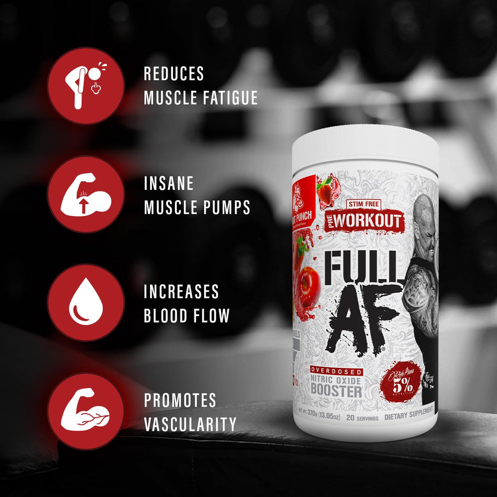 FivePercent Nutrition FullAF bottle closeup label communicates premium quality