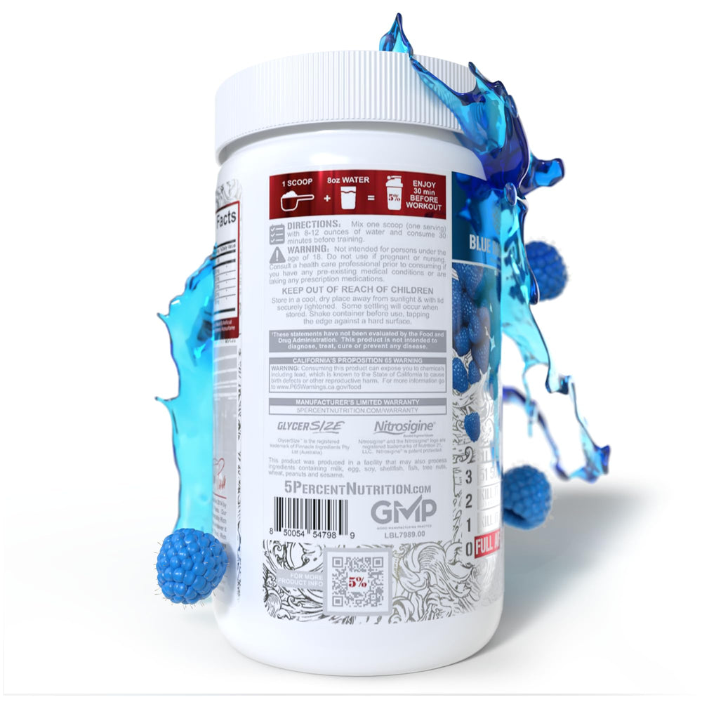 FivePercent Nutrition FullAF ingredients L-Citrulline hint at clean nitric boost