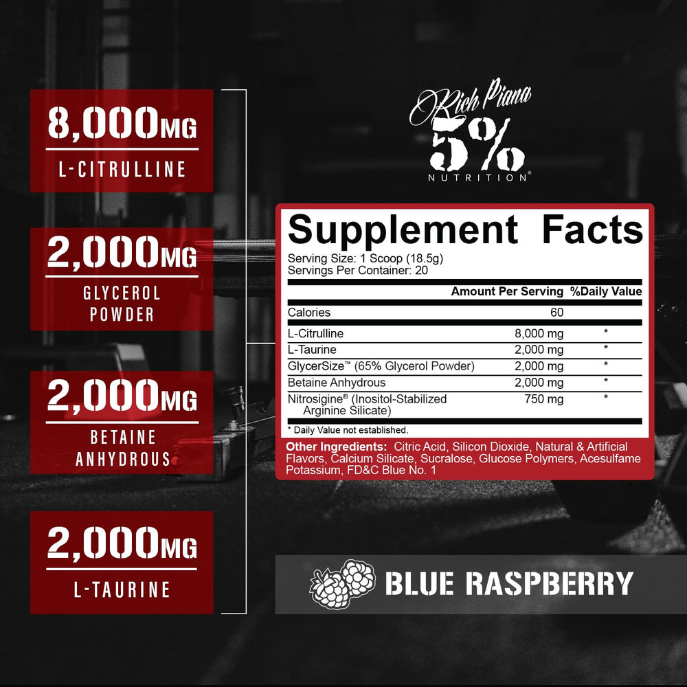 FivePercent Nutrition FullAF ingredients L-Citrulline hint at clean nitric boost