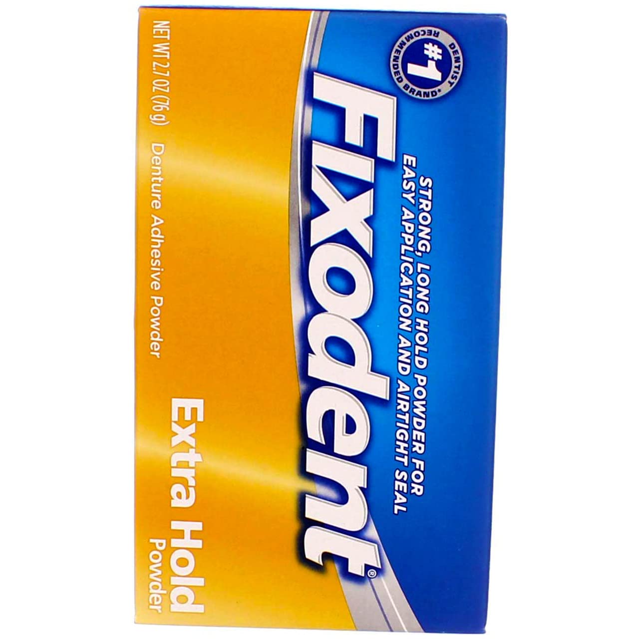 Applying Fixodent Powder to a denture