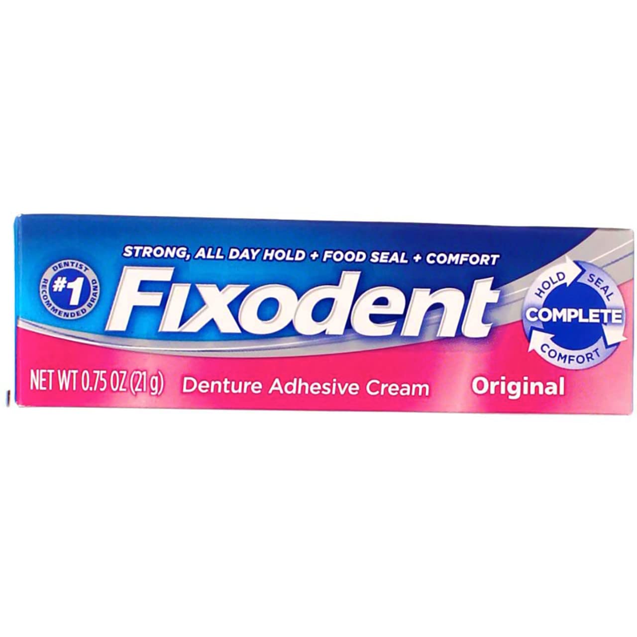 Fixodent Original Denture Adhesive Cream 0.75 oz back view
