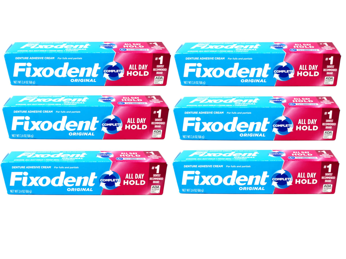 Fixodent Original Denture Adhesive Cream 2.4 oz tube - front view