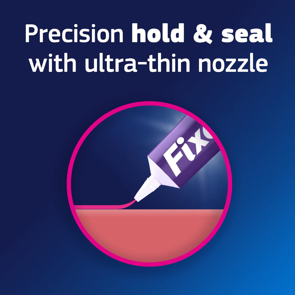 Denture adhesive forming a thin, smooth bond on dentures