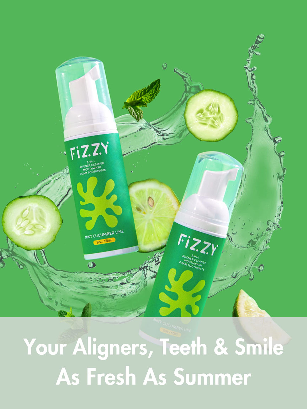Travel-friendly packaging highlighting alcohol-free and fluoride-free formula