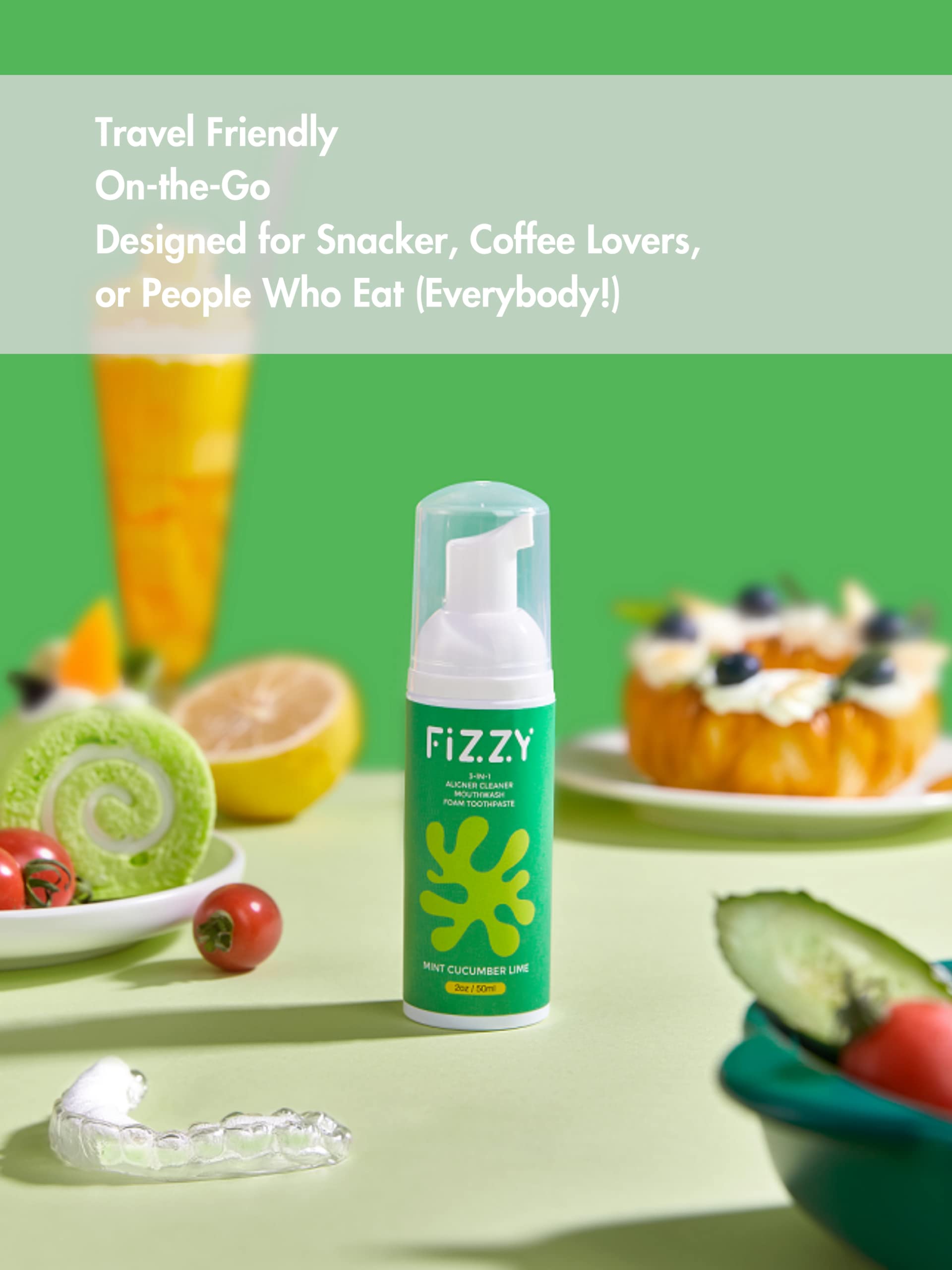 How to use Fizzy 3-in-1 foam cleaner for aligners and toothpaste on the go