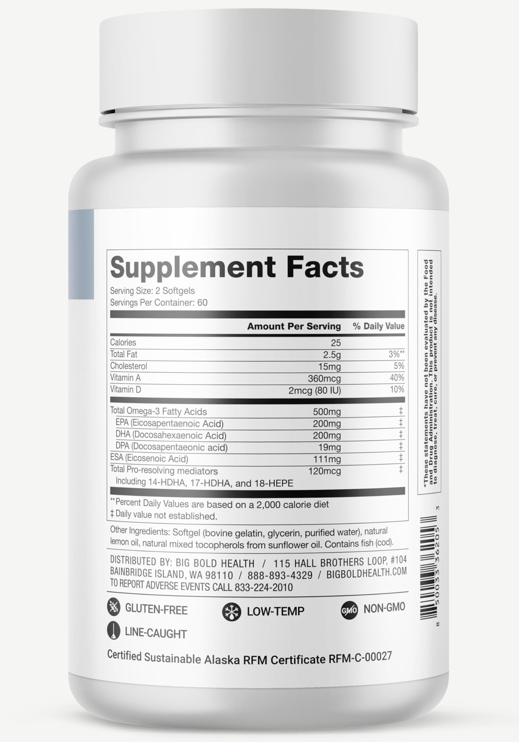 Flash-frozen processing preserves nutrient integrity and quality.