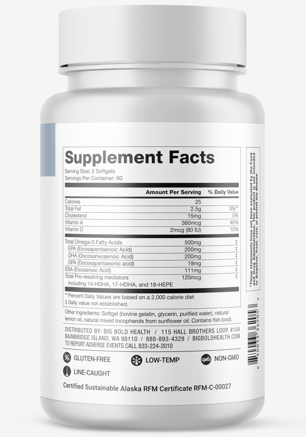 Flash-frozen processing preserves nutrient integrity and quality.