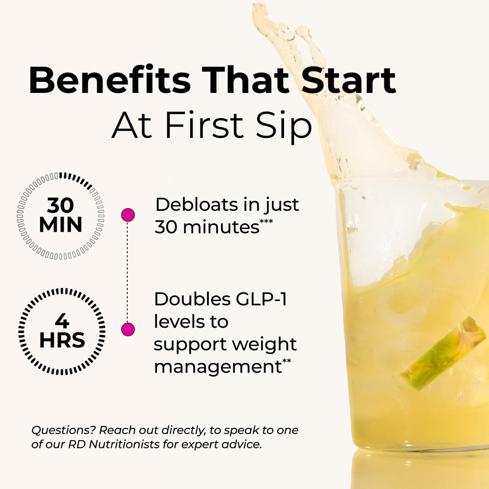 Flatter Me Fiber GLP-1 Booster enzyme blend close-up