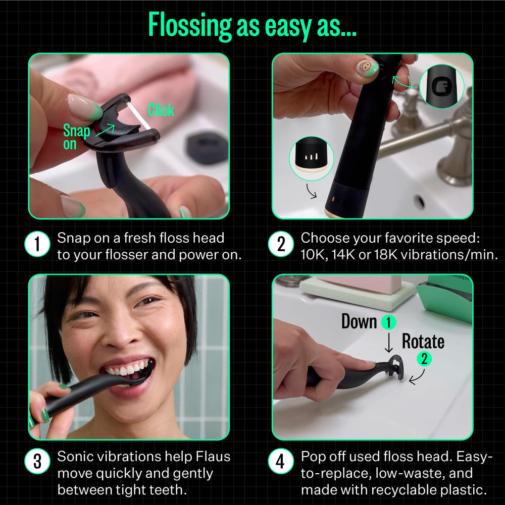 Floss-assist motion for quick, effective flossing