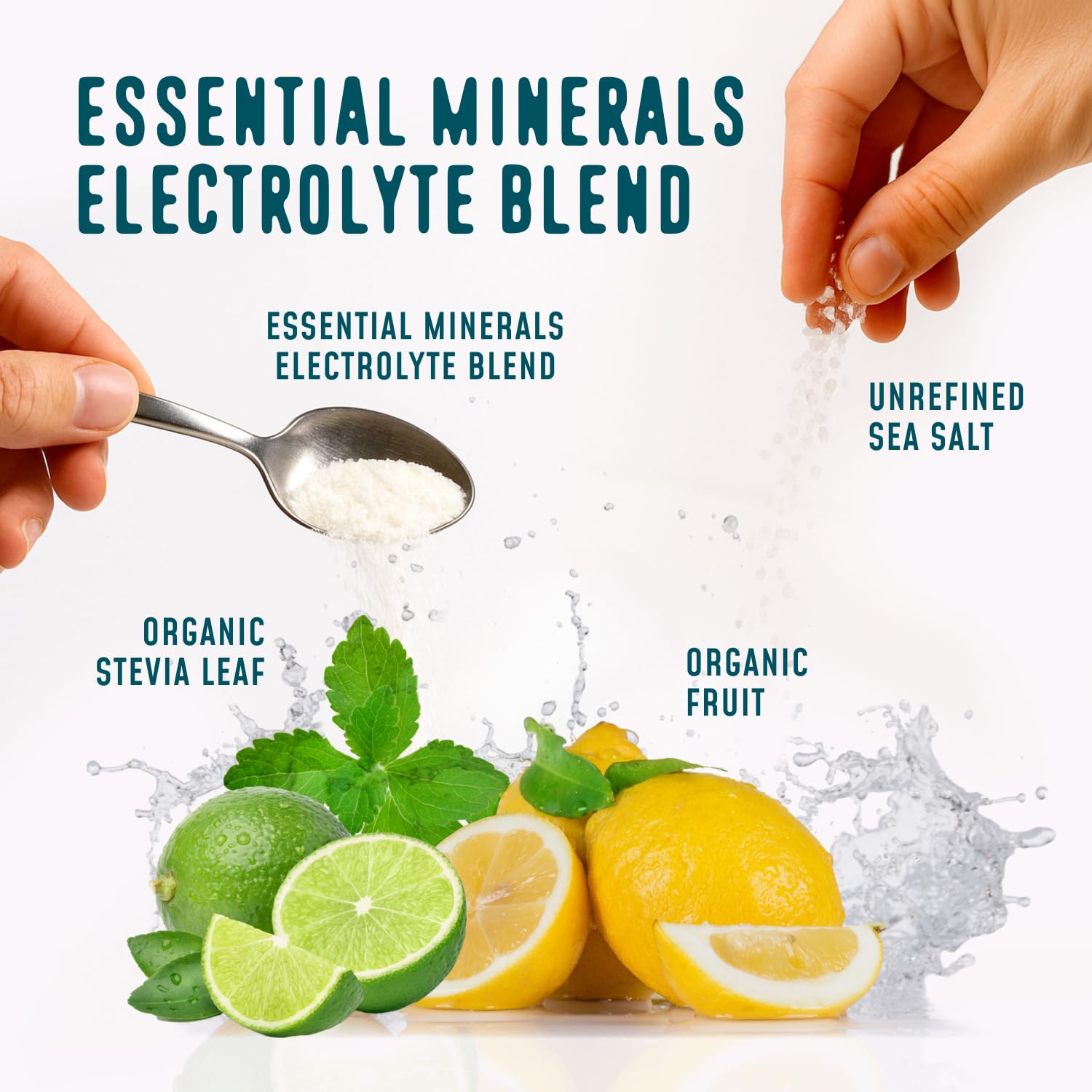 Pouring electrolyte powder into water