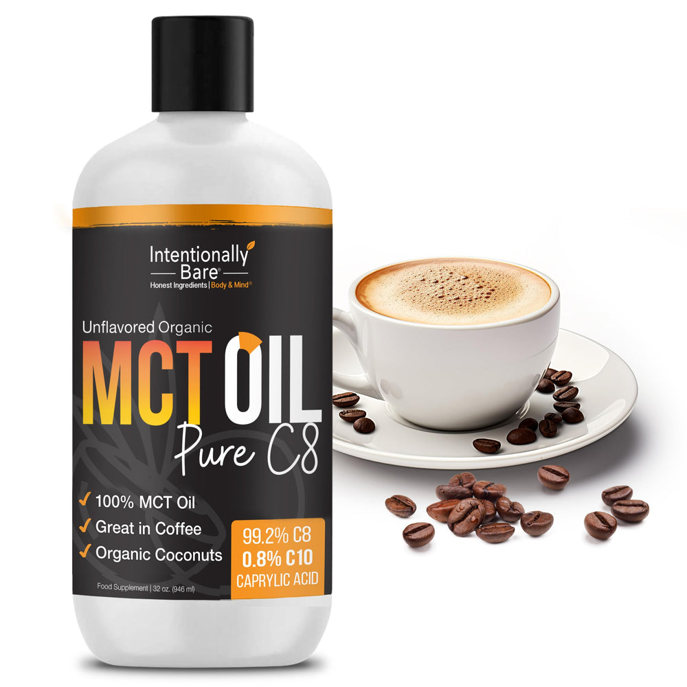 Flavorless MCT oil being poured