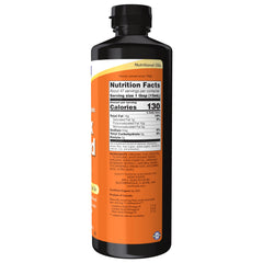 Cold pressed organic flax seed oil close up