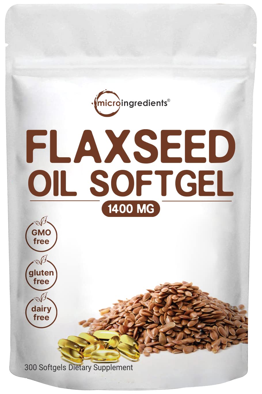 Flaxseed Oil 1400mg Softgels bottle