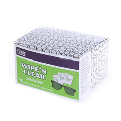Flents WIPE'N Lens Wipes Clear packaging box