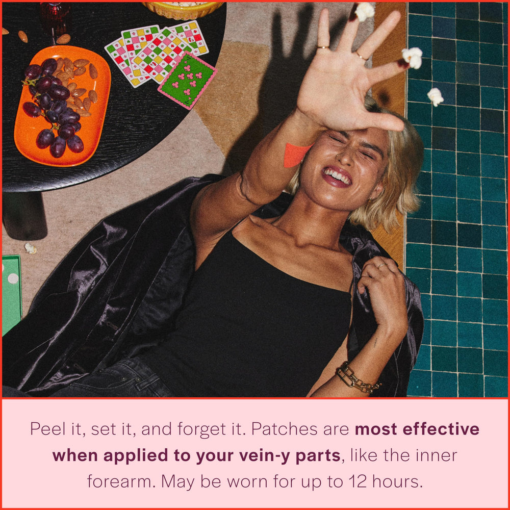 Fleur Marche Focus Plz box open revealing pre-dosed patches for quick use.