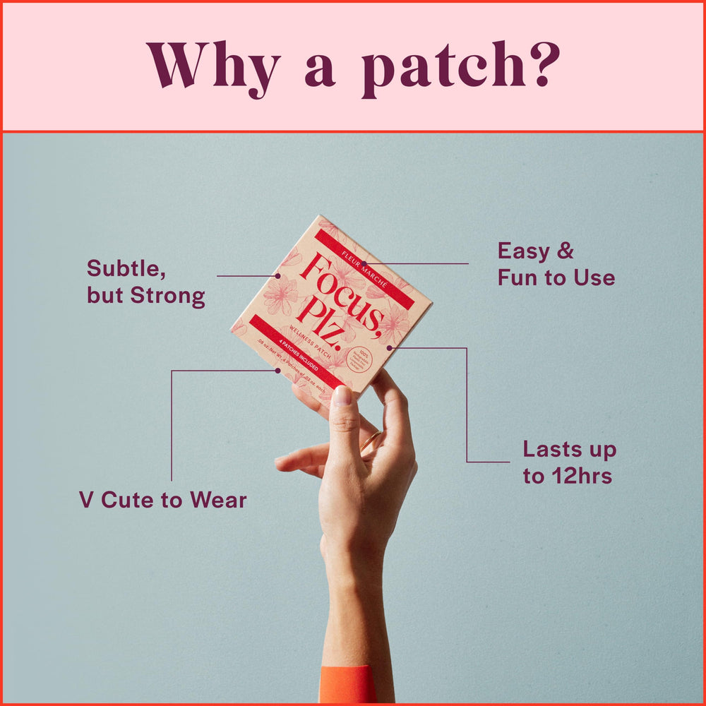 Fleur Marche Focus Plz flat lay patches arranged for easy daily use.